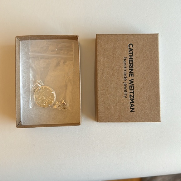 Catherine Weitzman Handmade Jewelry Crystal Circle Pendant Necklace - Picture 2 of 7